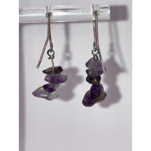 Amethyst Chips Wrap Around Wire Bracelet & Earrings! - Picture 4 of 10